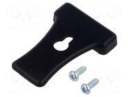 Holder; W: 32mm; L: 51mm; black; Thk: 6mm HAMMOND