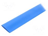 Heat shrink sleeve; thin walled,glued; 4: 1; 8mm; L: 1000mm; blue RADPOL
