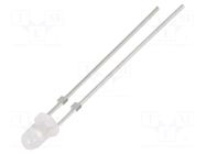 LED; green; 3mm; 1560÷2180mcd; 40°; Front: convex; 2.9÷3.4VDC OPTOSUPPLY