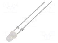 LED; red; 3mm; 1120÷1560mcd; 40°; Front: convex; 2.1÷2.6VDC OPTOSUPPLY