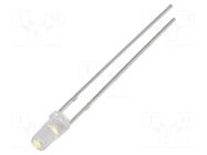 LED; white cold; 3mm; 1120÷1560mcd; 100°; Front: flat; 2.9÷3.4VDC OPTOSUPPLY
