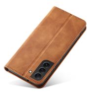 Magnet Fancy Case for Samsung Galaxy S23+ flip cover wallet stand brown, Hurtel