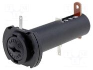 Holder; AA,R6; Batt.no: 1; soldering lugs; black; UL94V-0; -30÷70°C BULGIN