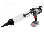 Caulking gun; battery; for assembly adhesives,for silicones GRAPHITE