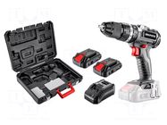 Drill/driver; battery; percussion drilling,screwdriving; 18VDC GRAPHITE