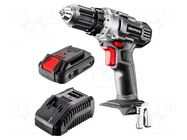 Drill/driver; battery; drilling,screwdriving; 18VDC; 44Nm GRAPHITE