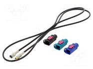 Cable; 1m; Fakra female,SMB female; Car brand: universal MTA