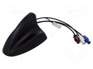Antenna; automotive,SHARK; AM,DAB,FM,GNSS; Fakra; Len: 0.25m MTA