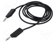 Test lead; 60VDC; 30VAC; 32A; Len: 1.5m; black; Material: brass HIRSCHMANN T&M