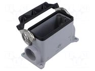Enclosure for connectors: HDC; size 77.27; with latch; PG21 ILME