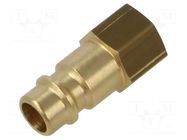 Connector; connector pipe; 0÷35bar; brass; NW 7,2; -20÷100°C PNEUMAT