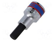 Socket; hex key,socket spanner; HEX 10mm; 1/2" KING TONY