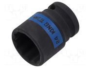 Socket; socket spanner,impact; 24mm; 1/2"; short KING TONY