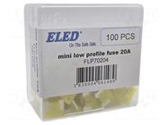 Fuse: fuse; 20A; 58VDC; automotive; 10.9mm; MINI; 10.9x3.8x8.73mm ELED