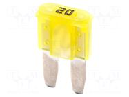 Fuse: fuse; 20A; 32VDC; automotive; 9.1mm; MINI; 9.1x3.8x15.3mm ELED