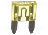 Fuse: fuse; 20A; 32VDC; automotive; 11.1mm; MINI; 11.1x3.9x17.2mm ELED