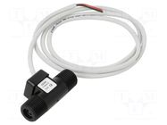 Sensor: flow; 5÷24VDC; 1÷25l/min; OUT: NPN; -20÷100°C; 0.9m; FT-110 GEMS SENSORS
