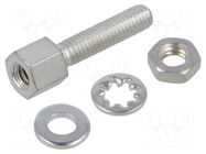 M3; Kit: nut,spring washer,washer x2,screw with threaded head AMPHENOL COMMUNICATIONS SOLUTIONS