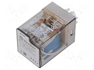 Relay: electromagnetic; DPDT; 12VDC; Icontacts max: 10A; socket FINDER