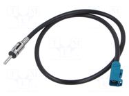 Cable; 500mm; DIN plug,Fakra female; straight MTA