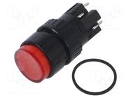 Switch: push-button; Pos: 2; SPDT; 2A/220VAC; 0.1A/220VDC; ON-(ON) ONPOW