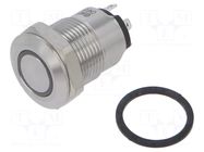 Switch: vandal resistant; Pos: 2; SPST-NO; 2A/36VDC; IP65; OFF-ON ONPOW