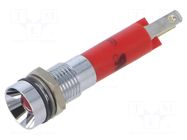 Indicator: LED; recessed; red; 24VDC; Ø8mm; 17; connectors; ØLED: 5mm EAO