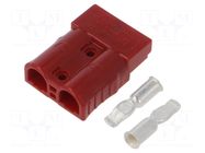 Connector: DC supply; plug; hermaphrodite; AXC50; 600V; PIN: 2; red AMPHENOL