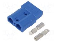 Connector: DC supply; plug; hermaphrodite; AXC50; 600V; PIN: 2; blue AMPHENOL