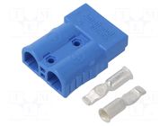 Connector: DC supply; plug; hermaphrodite; AXC50; 600V; PIN: 2; blue AMPHENOL