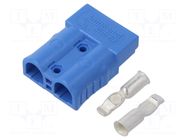 Connector: DC supply; plug; hermaphrodite; AXC50; 600V; PIN: 2; blue AMPHENOL