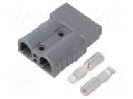 Connector: DC supply; plug; hermaphrodite; AXC50; 600V; PIN: 2; grey AMPHENOL