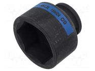 Socket; 6-angles,socket spanner,impact; 60mm; 3/4"; short KING TONY
