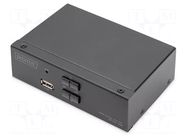 Device: KVM switch; black; USB 2.0; 4K,UHD 2160p DIGITUS