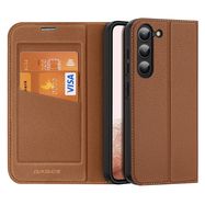 Dux Ducis Skin X2 case Samsung Galaxy S23+ flip case wallet stand brown, Dux Ducis