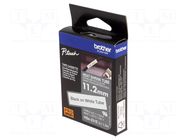 Heat shrink sleeve; 11.2mm; 1.5m; white; Character colour: black BROTHER