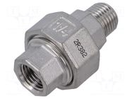 Splice terminal: double connector; male-female,flat,with seal GEBO