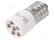 LED lamp; white; E14; 130VDC; 130VAC; plastic; -20÷60°C CML INNOVATIVE TECHNOLOGIES