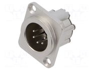 Connector: XLR; socket; male; AX; 7.5A; 133V; PIN: 5; IP40; soldering AMPHENOL