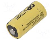 Battery: lithium; CR123A,R123; 3V; non-rechargeable; Ø17x34.5mm GP