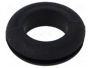 Grommet; Ømount.hole: 17.5mm; Øhole: 12.5mm; black; -40÷135°C ESSENTRA