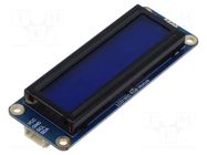 Display: LCD; alphanumeric; 16x2; 87x32x13mm; RGB; PIN: 4; 1x4; RGB WAVESHARE