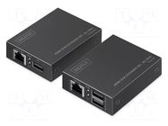 HDMI extender; HDCP 1.4,HDMI 1.4; 4K,HDCP,UHD 2160p; metal; 40m DIGITUS