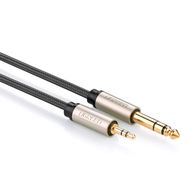 Ugreen AV127 10628 audio TRS cable mini jack 3.5mm / jack 6.35mm 2m - gray, Ugreen