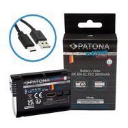 PATONA Platinum Battery with USB-C Input for Nikon 1 V1 EN-EL 15 EN-EL15B EN-EL15C ENEL 15 Z6 Z6II Z6III Z7 Z8, PATONA