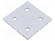 Flat bar; for profiles; W: 76mm; H: 6mm; L: 76mm; aluminium FATH