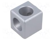 Mounting coupler; for profiles; hexagonal; W: 40mm; H: 40mm; L: 40mm FATH