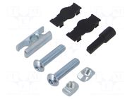Mounting coupler; for profiles; L: 37mm; steel; Holes pitch: 23mm FATH