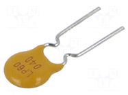 Fuse: PTC polymer; 400mA; Imax: 40A; THT; Iswitch.max: 2A WAYON