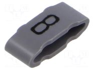 Markers; Marking: 8; 10÷317mm; PVC; grey; -30÷80°C; leaded; CLI M WEIDMÜLLER